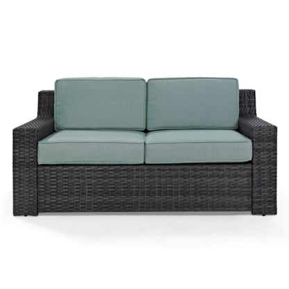 Crosley Beaufort 62 Inch Outdoor Wicker Loveseat Mist - KO70102BR