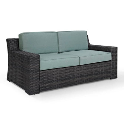 Crosley Beaufort 62 Inch Outdoor Wicker Loveseat Mist - KO70102BR