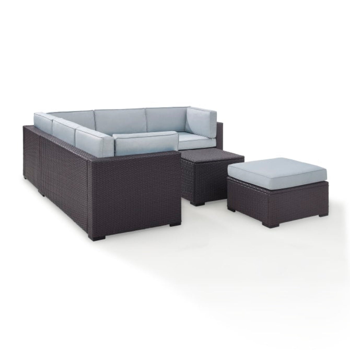 Crosley Biscayne 95.50 Inch 5pc Outdoor Wicker Sectional Set - KO70106BR