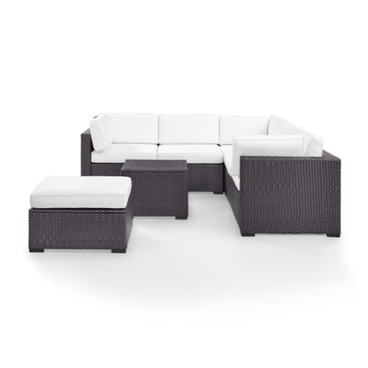 Crosley Biscayne 95.50 Inch 5pc Outdoor Wicker Sectional Set - KO70106BR