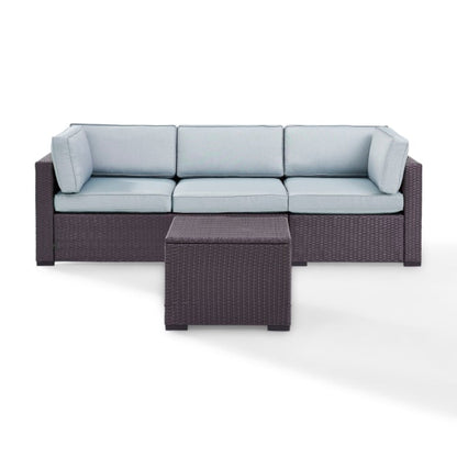 Crosley Biscayne 95.50 Inch 3pc Outdoor Wicker Sofa Set - KO70111BR