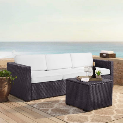 Crosley Biscayne 95.50 Inch 3pc Outdoor Wicker Sofa Set - KO70111BR