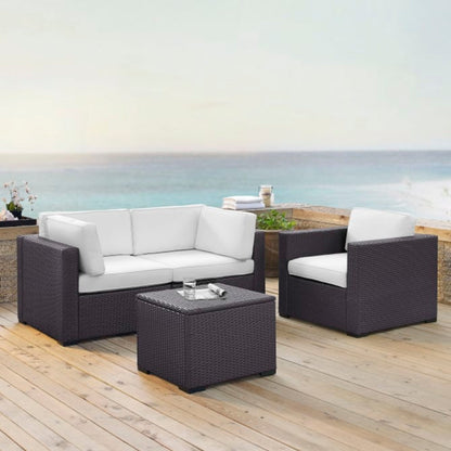 Crosley Biscayne 92.75 Inch 4pc Outdoor Wicker Conversation Set - KO70115BR