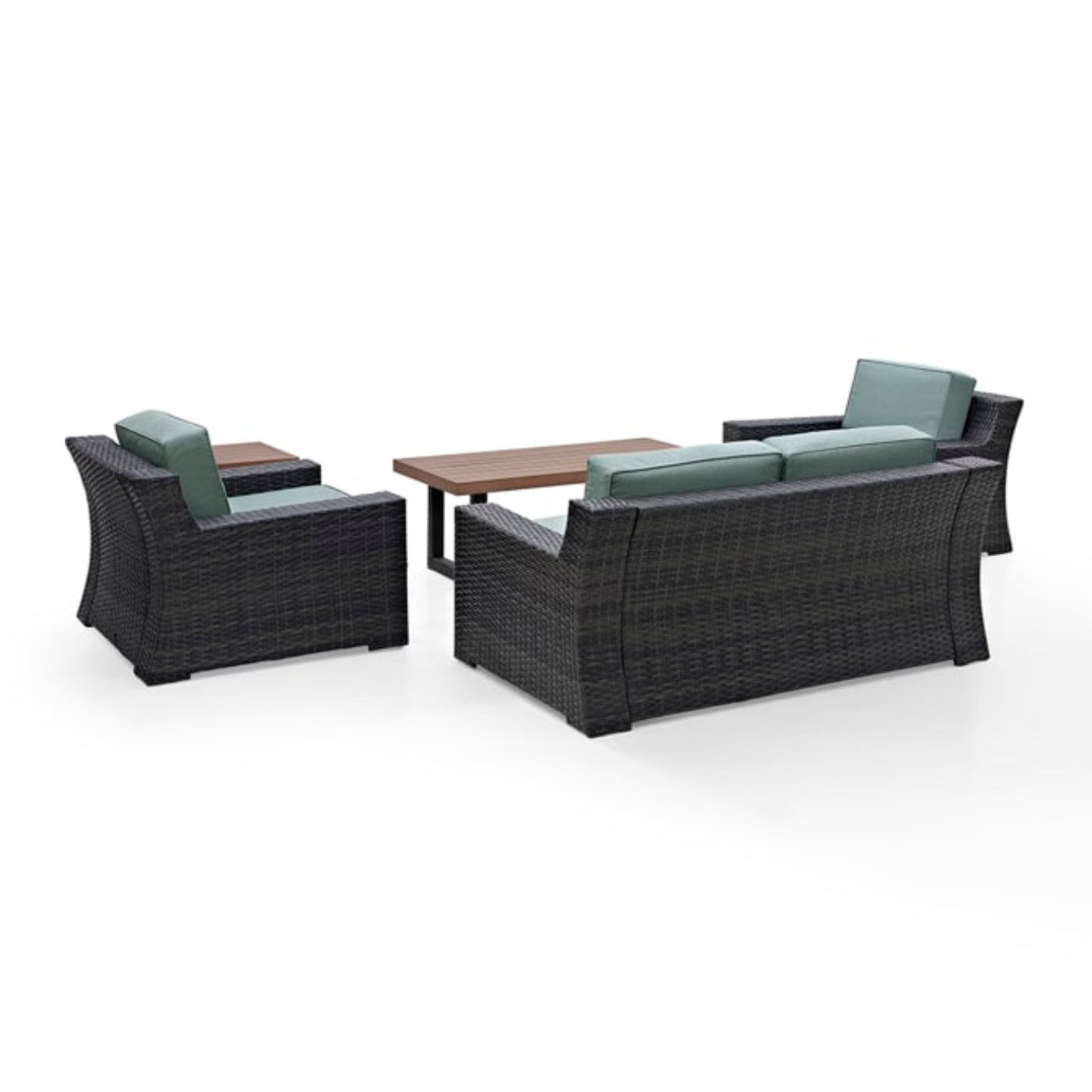 Crosley Beaufort 158 Inch 5pc Outdoor Wicker Conversation Set Mist - KO70123BR-MI
