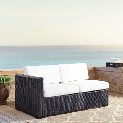 Crosley Biscayne 62.25 Inch Outdoor Wicker Sectional Loveseat - KO70129BR