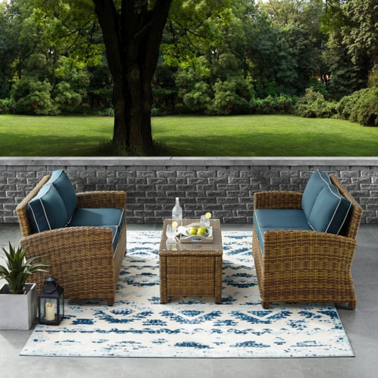 Crosley Bradenton 3pc Outdoor Wicker Conversation Set - KO70165