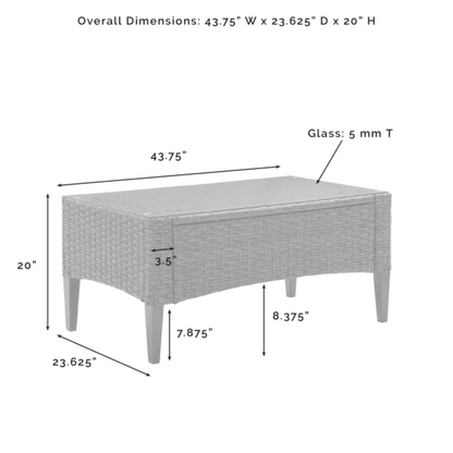 Crosley Rockport 53.25 Inch Outdoor Wicker 2pc High Back Conversation Set Oatmeal - KO70211LB-OL