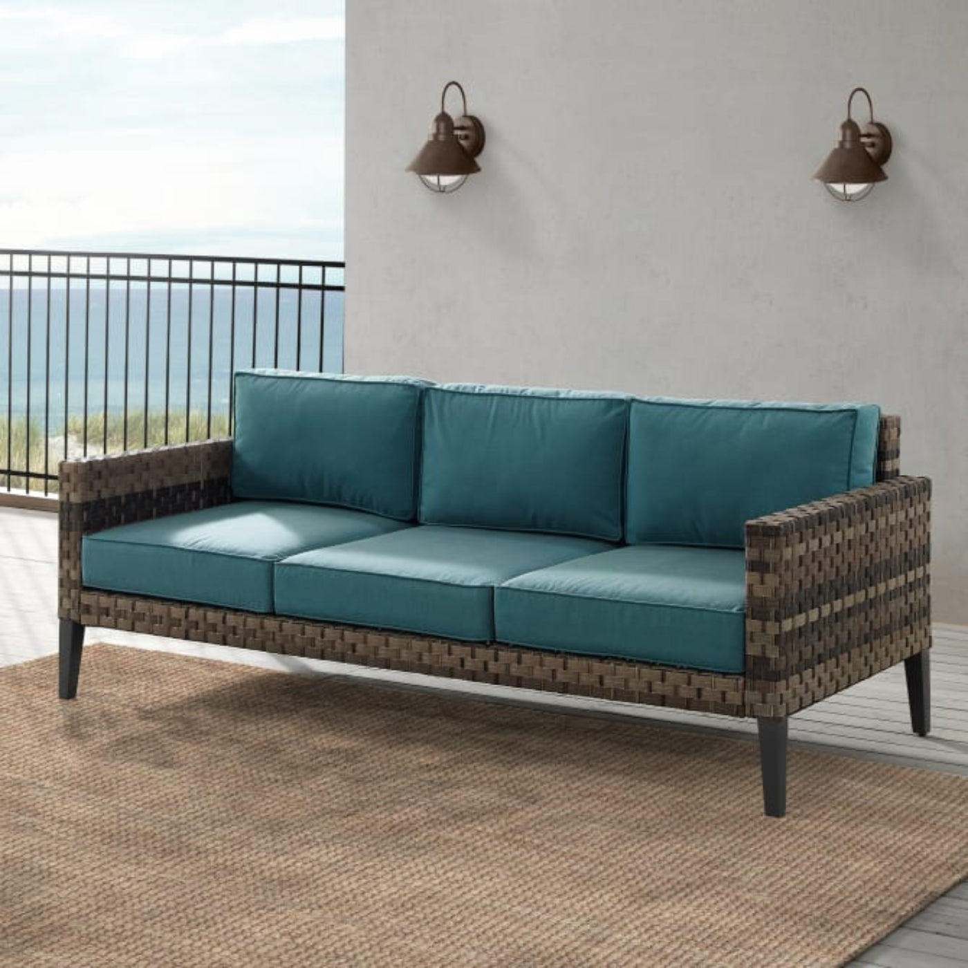 Crosley Prescott Outdoor Wicker Sofa - KO70250BR