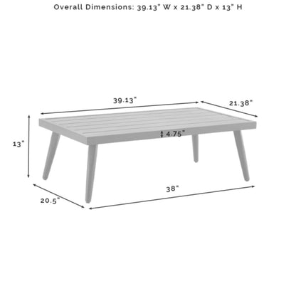 Crosley Dover 4pc Outdoor Rope Conversation Set Charcoal and Matte Black  -KO70310MB-CL