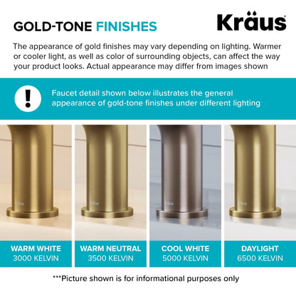 KRAUS Artec Pro 2-Function Single Handle Pull Down Kitchen Faucet in Brushed Brass -