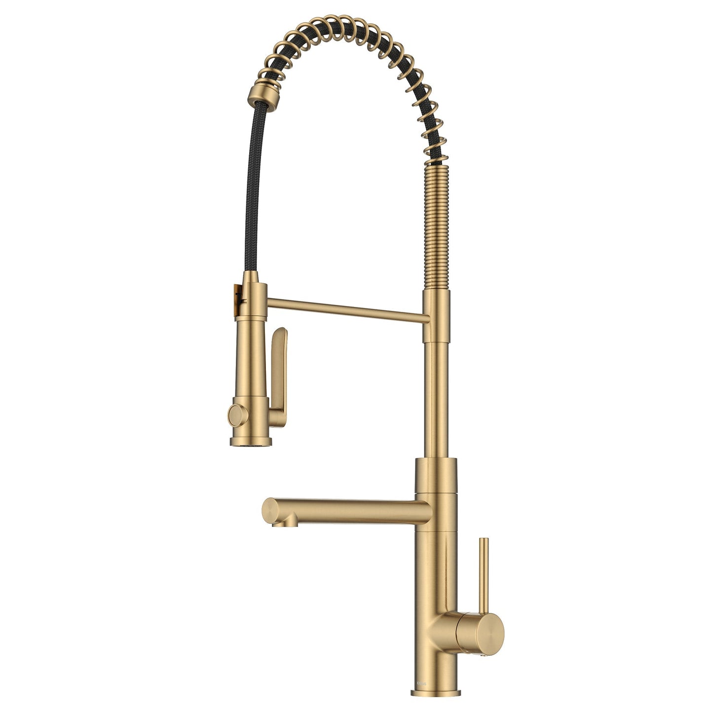 KRAUS Artec Pro 2-Function Single Handle Pull Down Kitchen Faucet in Brushed Brass -