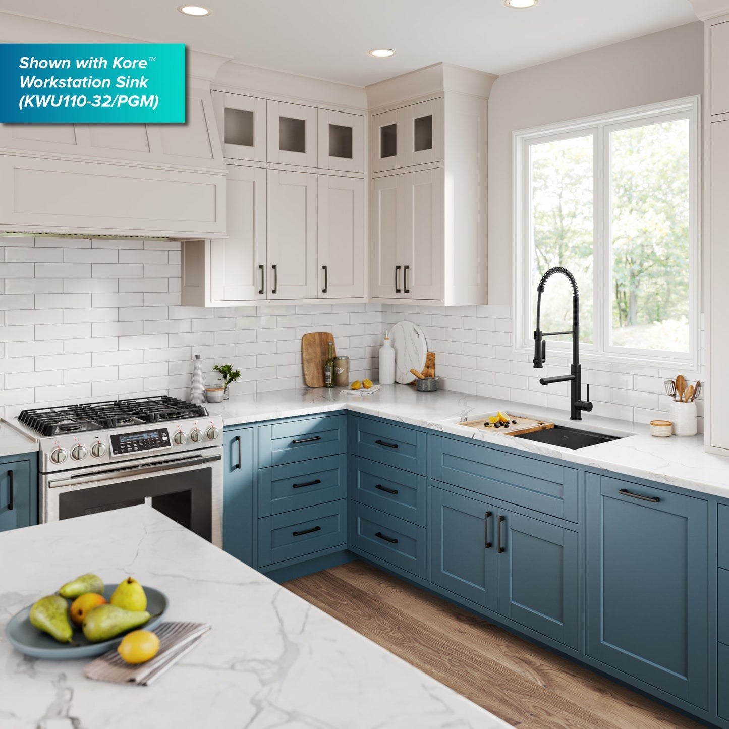 KRAUS Artec Pro 2-Function Single Handle Pull Down Kitchen Faucet in Matte Black - KPF-1605MB