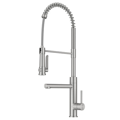 KRAUS Artec Pro 2-Function Single Handle Pull Down Kitchen Faucet in Spot-Free Stainless Steel - KPF-1605SFS