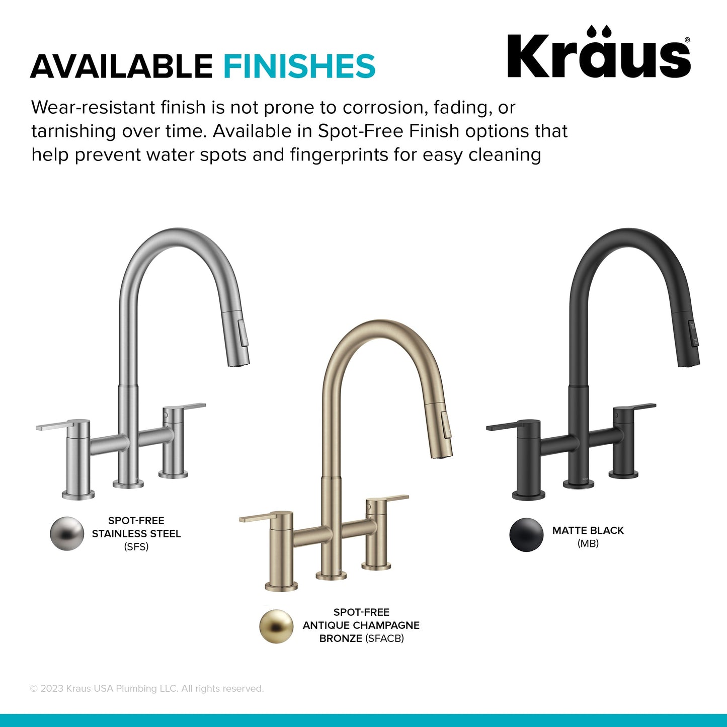 KRAUS Contemporary Bridge Kitchen Faucet with Spray-Head in Spot-Free Stainless - KPF-3122SFS