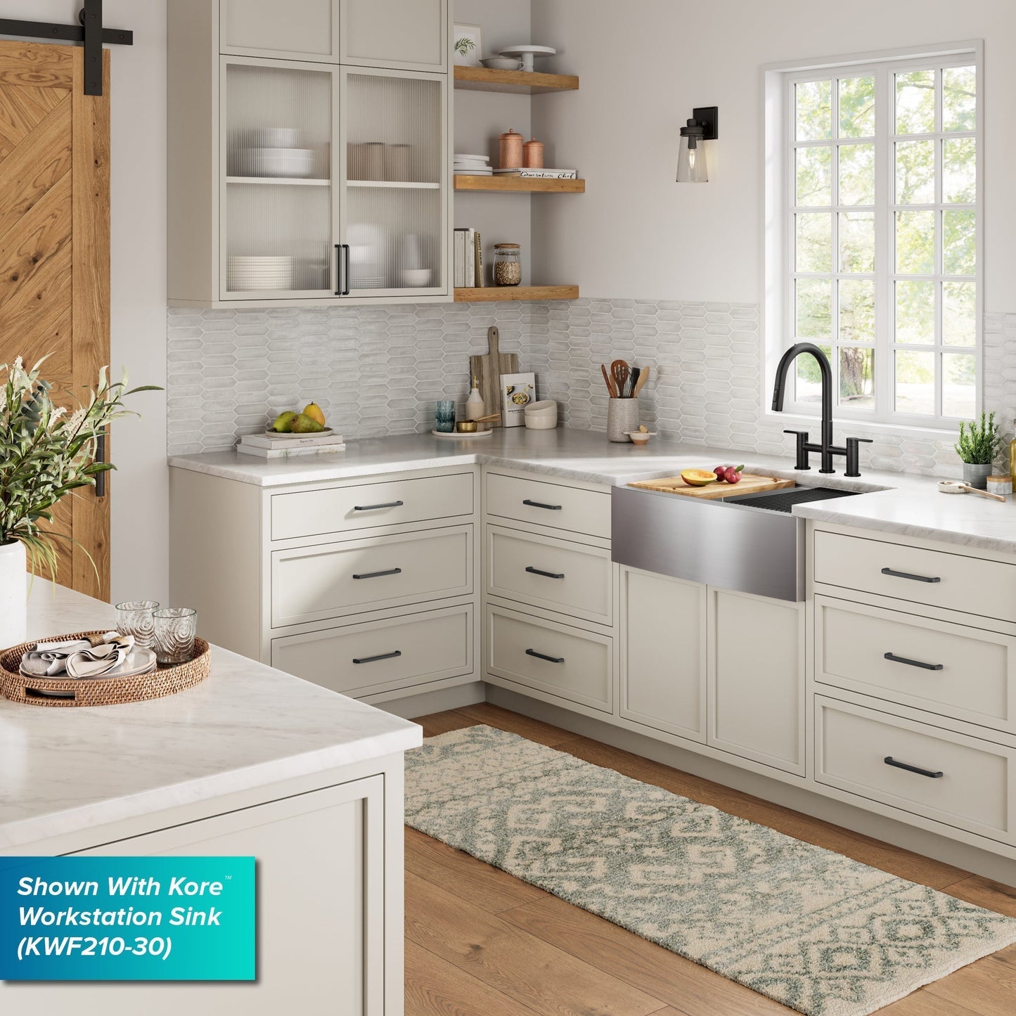 KRAUS Contemporary Bridge Kitchen Faucet with Spray-Head in Antique Bronze - KPF-3122SFACB