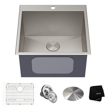 KRAUS 22" Drop-in 16 Gauge Stainless Steel Laundry Utility Sink - KHT301-22L