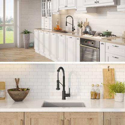 KRAUS 23" Stainless Steel Kitchen Sink and Kitchen Faucet - KHU101-23-1610-53CH