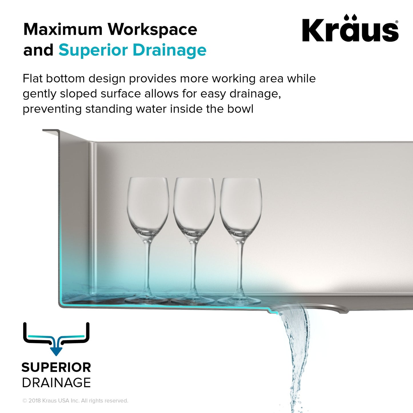 KRAUS 23" Stainless Steel Kitchen Sink and Kitchen Faucet - KHU101-23-1610-53CH