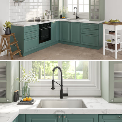 KRAUS 24" Stainless Steel Utility Sink and Kitchen Faucet - KHU24L-1610-53CH