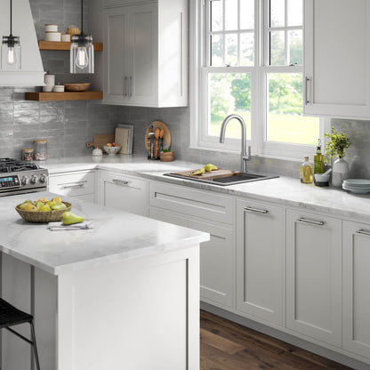 KRAUS 25” Drop-In Granite Composite Workstation Kitchen Sink in Metallic Grey - KGTW12-25MGR