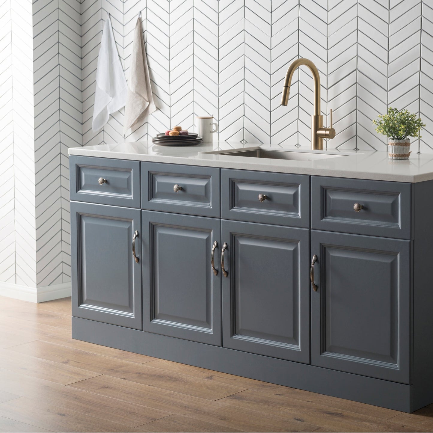 KRAUS 27" 16 Gauge Undermount Single Bowl Stainless Steel Kitchen Sink with Off Center Drain - KHU110-27