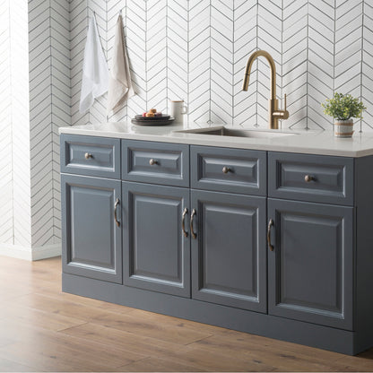 KRAUS 27" 16 Gauge Undermount Single Bowl Stainless Steel Kitchen Sink with Off Center Drain - KHU110-27