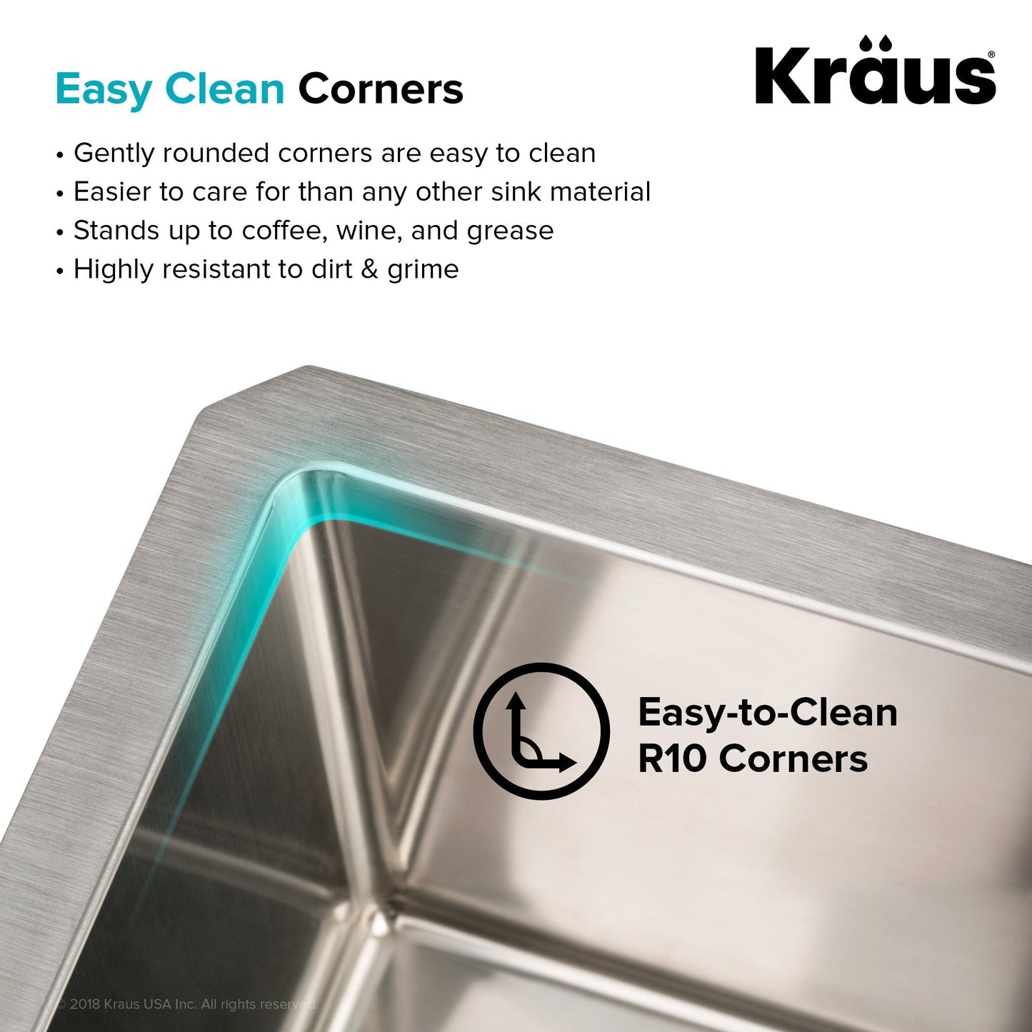 KRAUS 27" 16 Gauge Undermount Single Bowl Stainless Steel Kitchen Sink with Off Center Drain - KHU110-27
