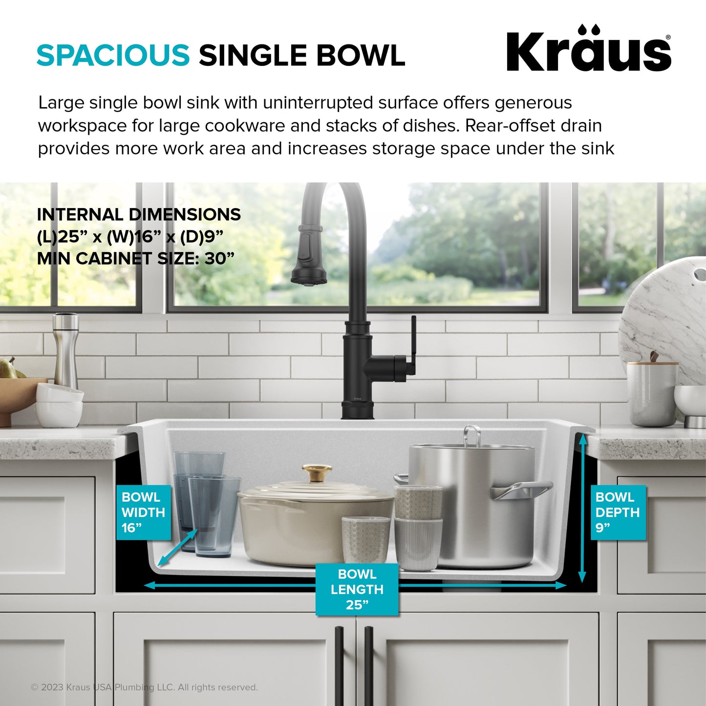 KRAUS 28” Drop-In Granite Composite Workstation Kitchen Sink in Metallic Black - KGTW12-28MBL