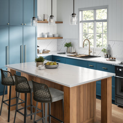 KRAUS 28” Drop-In Granite Composite Workstation Kitchen Sink in Metallic Black - KGTW12-28MBL