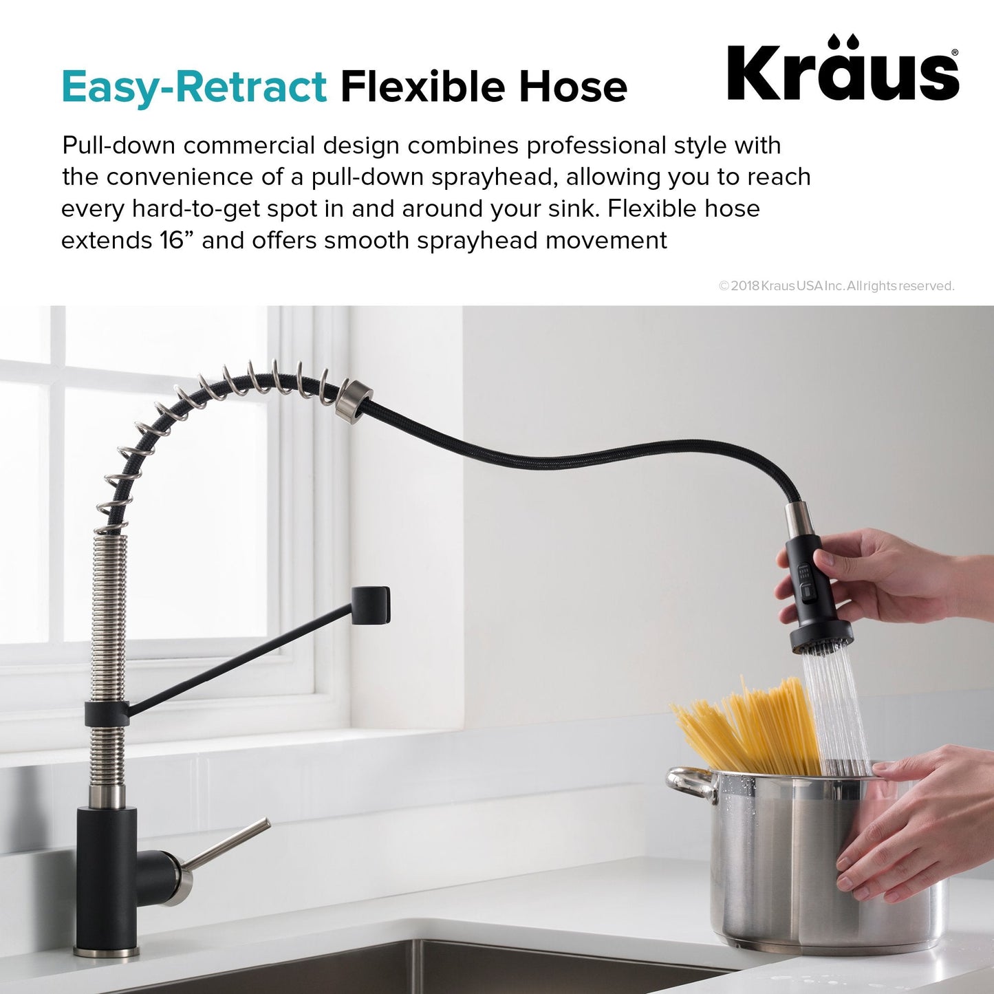 KRAUS 30" Stainless Steel Kitchen Sink and Kitchen Faucet - KHU100-30-1610-53CH