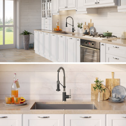KRAUS 30" Stainless Steel Kitchen Sink and Kitchen Faucet - KHU100-30-1610-53CH