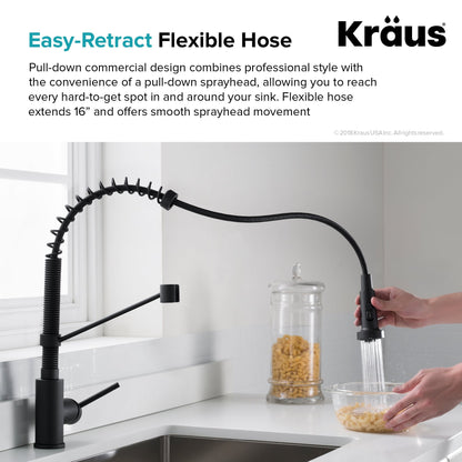 KRAUS 30" Stainless Steel Kitchen Sink and Kitchen Faucet - KHU100-30-1610-53CH