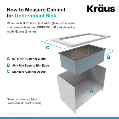 KRAUS 30" Stainless Steel Kitchen Sink and Kitchen Faucet - KHU100-30-1610-53CH