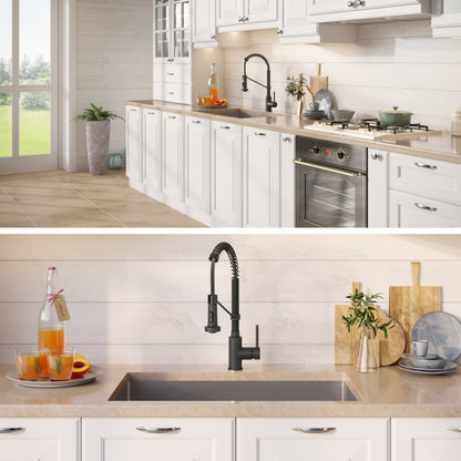 KRAUS 30" Stainless Steel Kitchen Sink and Kitchen Faucet - KHU100-30-1610-53CH