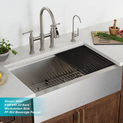 KRAUS Allyn Bridge Faucet with Pull-Down Sprayhead in Spot Free Stainless Steel - KPF-3121SFS