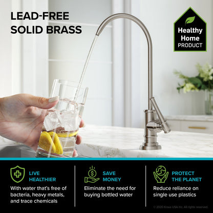 KRAUS Allyn Transitional Bridge Kitchen Faucet & Water Filter Faucet in Spot Free Stainless Steel - KPF-3121-FF-102SFS