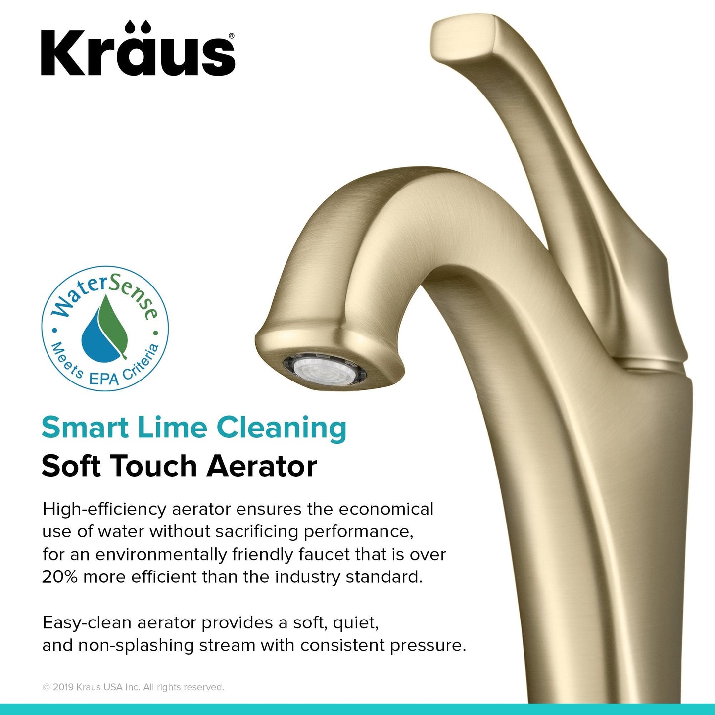 KRAUS Arlo 2-Pack Single Handle Vessel Bathroom Faucet with Pop Up Drain in Brushed Gold - KVF-1200BG-2PK