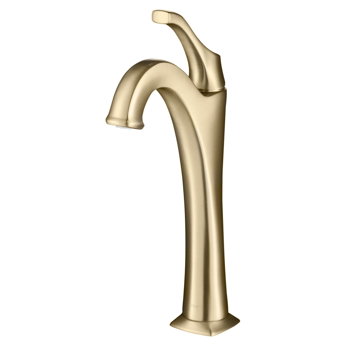 KRAUS Arlo 2-Pack Single Handle Vessel Bathroom Faucet with Pop Up Drain in Brushed Gold - KVF-1200BG-2PK