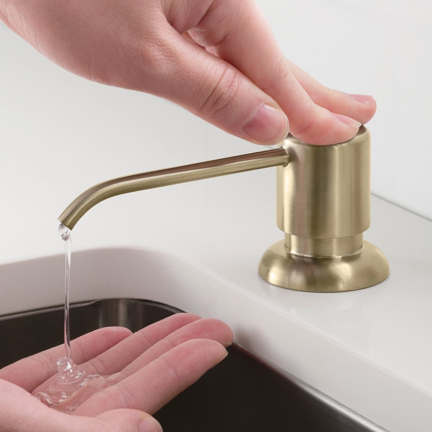 KRAUS Artec Pro 2-Function Commercial Style Pre-Rinse Kitchen Faucet in Spot Free Antique Champagne Bronze with Soap Dispenser - KPF-1603-KSD-53SFACB