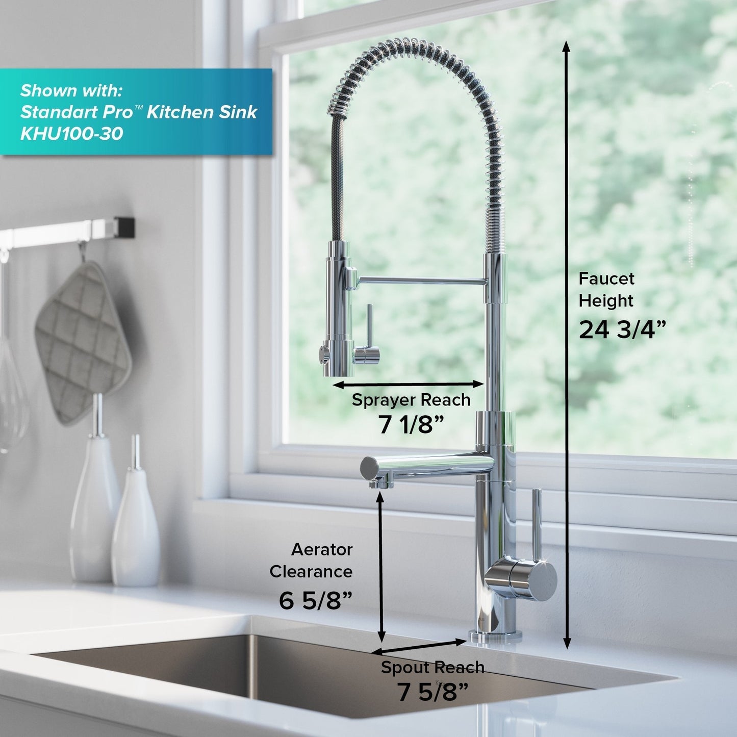 KRAUS Artec Pro 2-Function Commercial Style Pre-Rinse Kitchen Faucet in Spot Free Antique Champagne Bronze with Soap Dispenser - KPF-1603-KSD-53SFACB