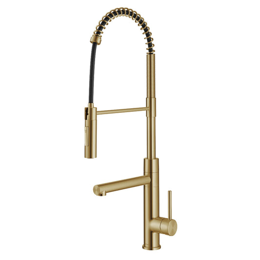 KRAUS Artec Pro Commercial Style Single Handle Kitchen Faucet with Pot Filler in Brushed Brass - KPF-1604BB - KPF-1604BB