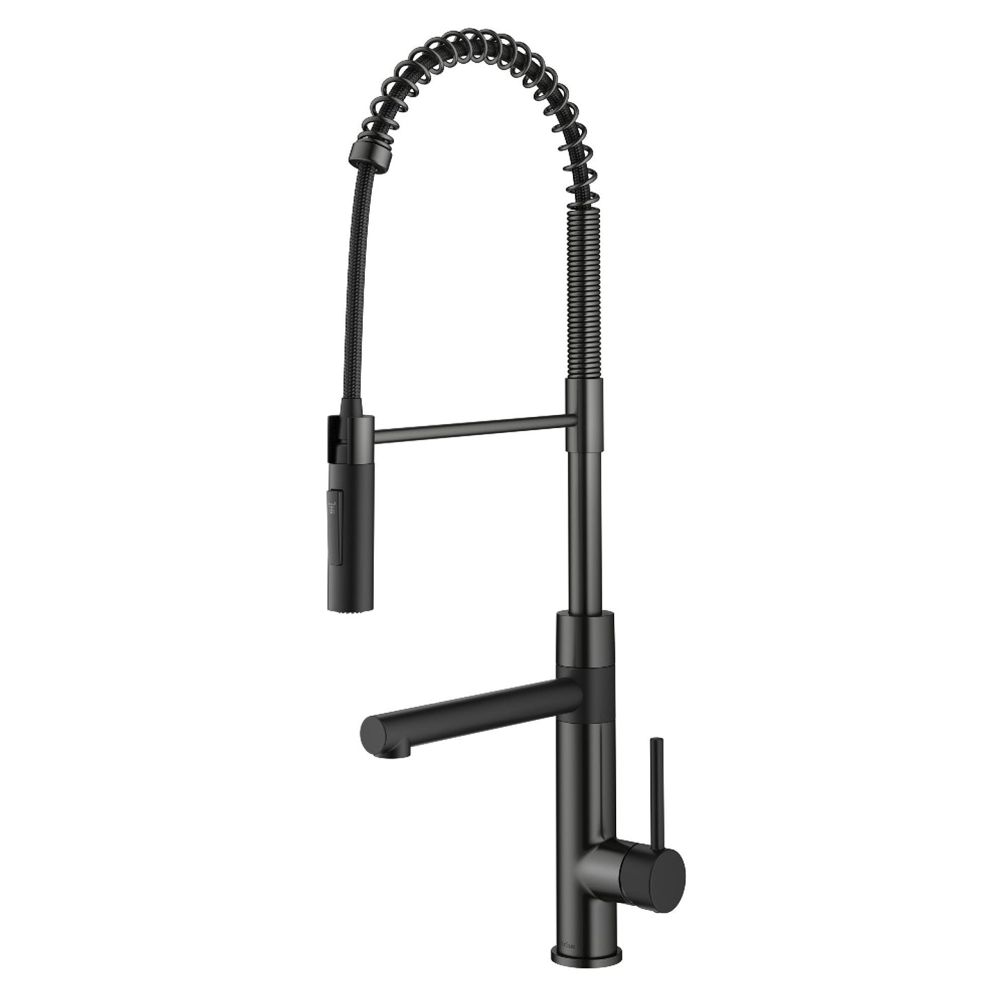 KRAUS Artec Pro Commercial Style Single Handle Kitchen Faucet with Pot Filler in Matte Black / Spot Free Black Stainless Steel - KPF-1604MBSFSB
