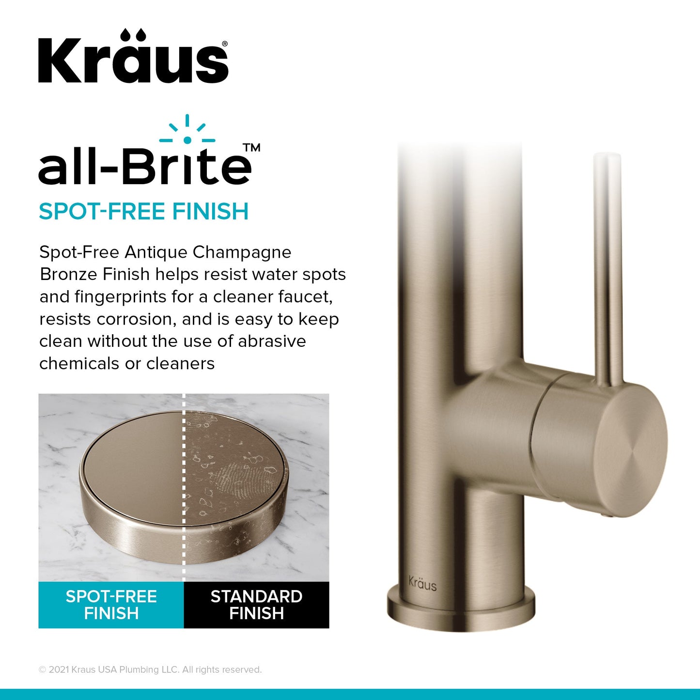 KRAUS Artec Pro Commercial Style Single Handle Kitchen Faucet with Pot Filler in Spot Free Antique Champagne Bronze - KPF-1604SFACB
