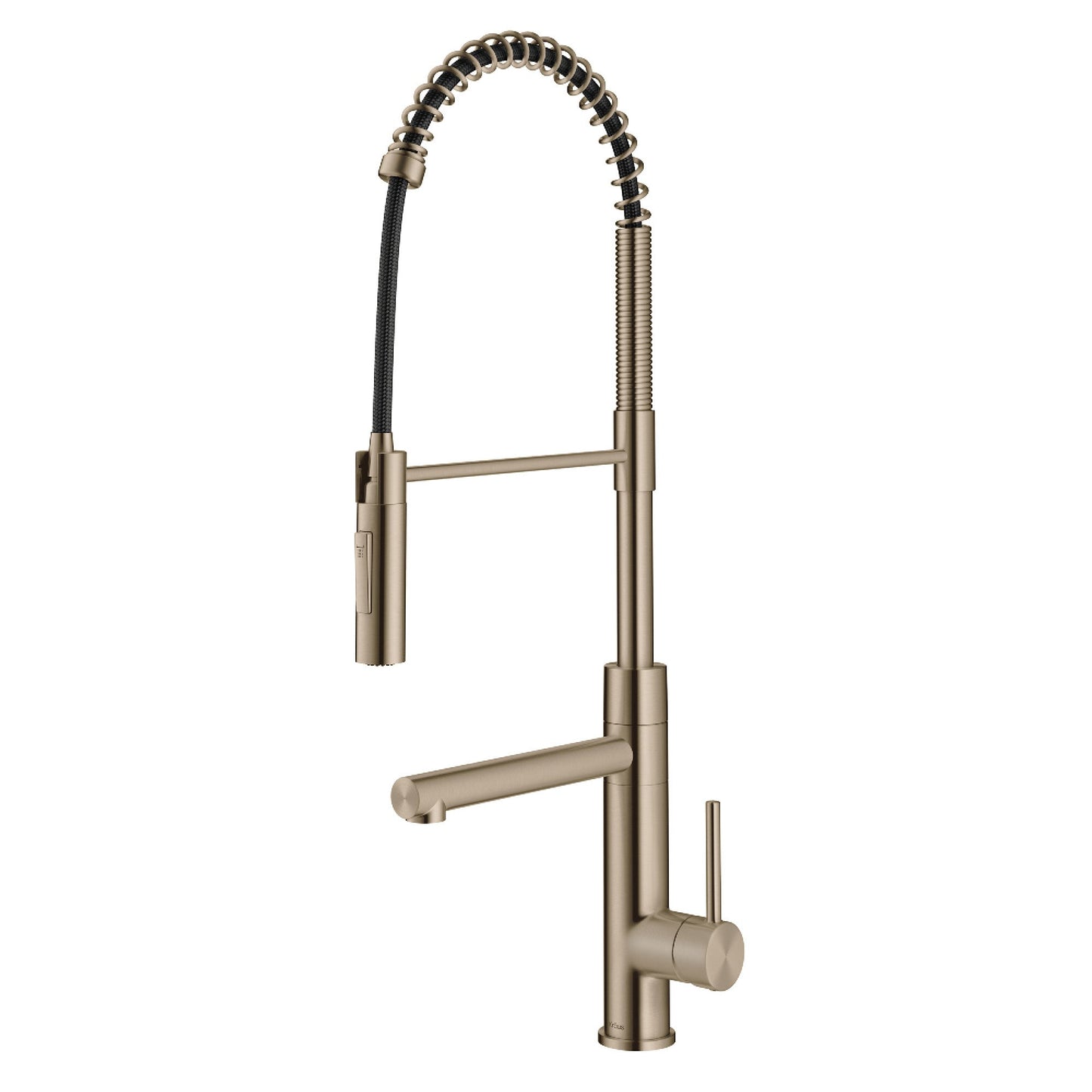 KRAUS Artec Pro Commercial Style Single Handle Kitchen Faucet with Pot Filler in Spot Free Antique Champagne Bronze - KPF-1604SFACB