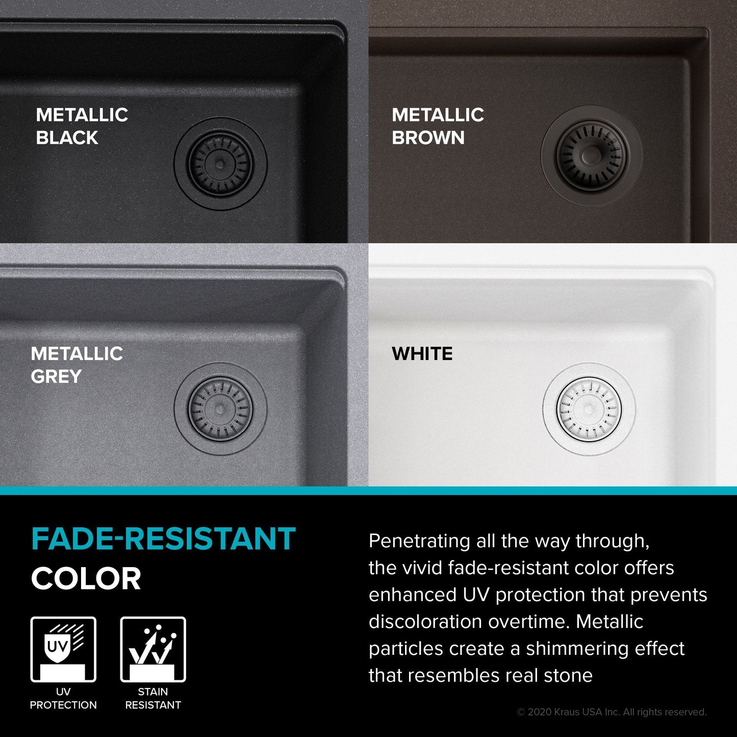 KRAUS Bellucci Workstation 33" Drop-In Granite Composite Kitchen Sink with Accessories - KGTW2-33MBL