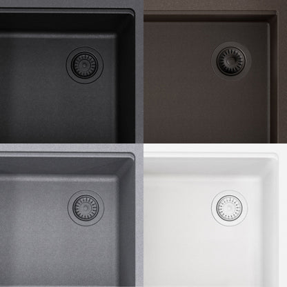 KRAUS Bellucci Workstation 33" Undermount Granite Composite Kitchen Sink in Metallic Gray with Accessories - KGUW2-33MGR