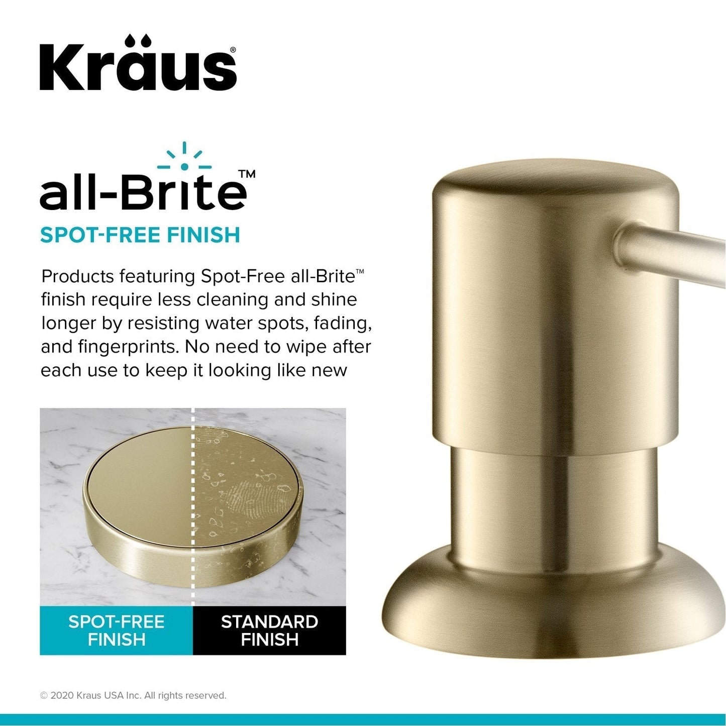 KRAUS Bolden Single Handle 18-Inch Commercial Kitchen Faucet with Soap Dispenser in Spot Free Antique Champagne Bronze Finish - KPF-1610-KSD-53SFACB