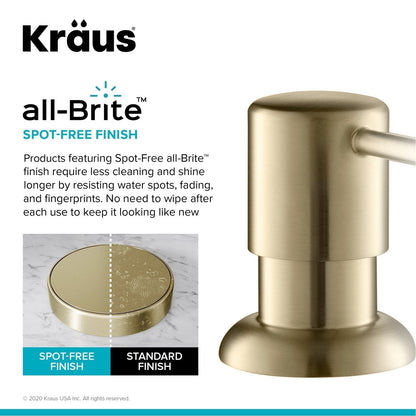 KRAUS Bolden Single Handle 18-Inch Commercial Kitchen Faucet with Soap Dispenser in Spot Free Antique Champagne Bronze Finish - KPF-1610-KSD-53SFACB