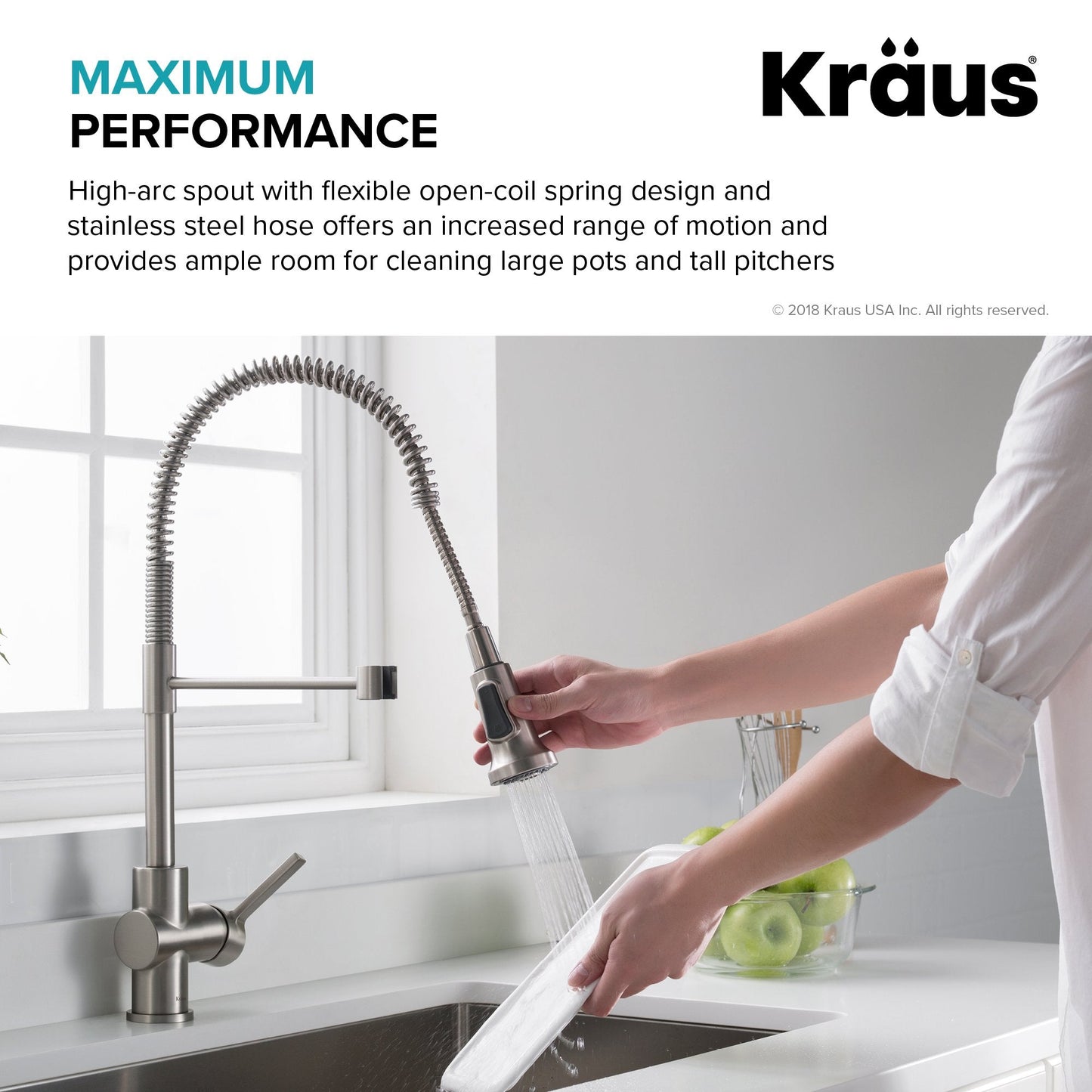 KRAUS Britt Commercial Style Kitchen Faucet in Brushed Gold - KPF-1690BG