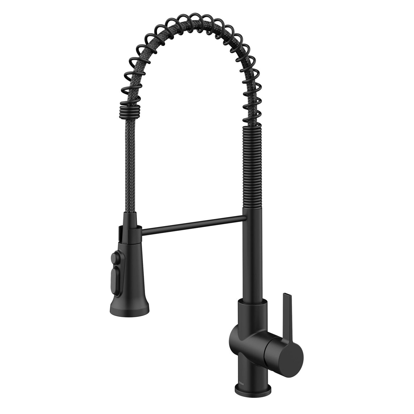 KRAUS Britt Commercial Style Kitchen Faucet with Integrated Water Filter Spout in Matte Black - KFF-1691MB